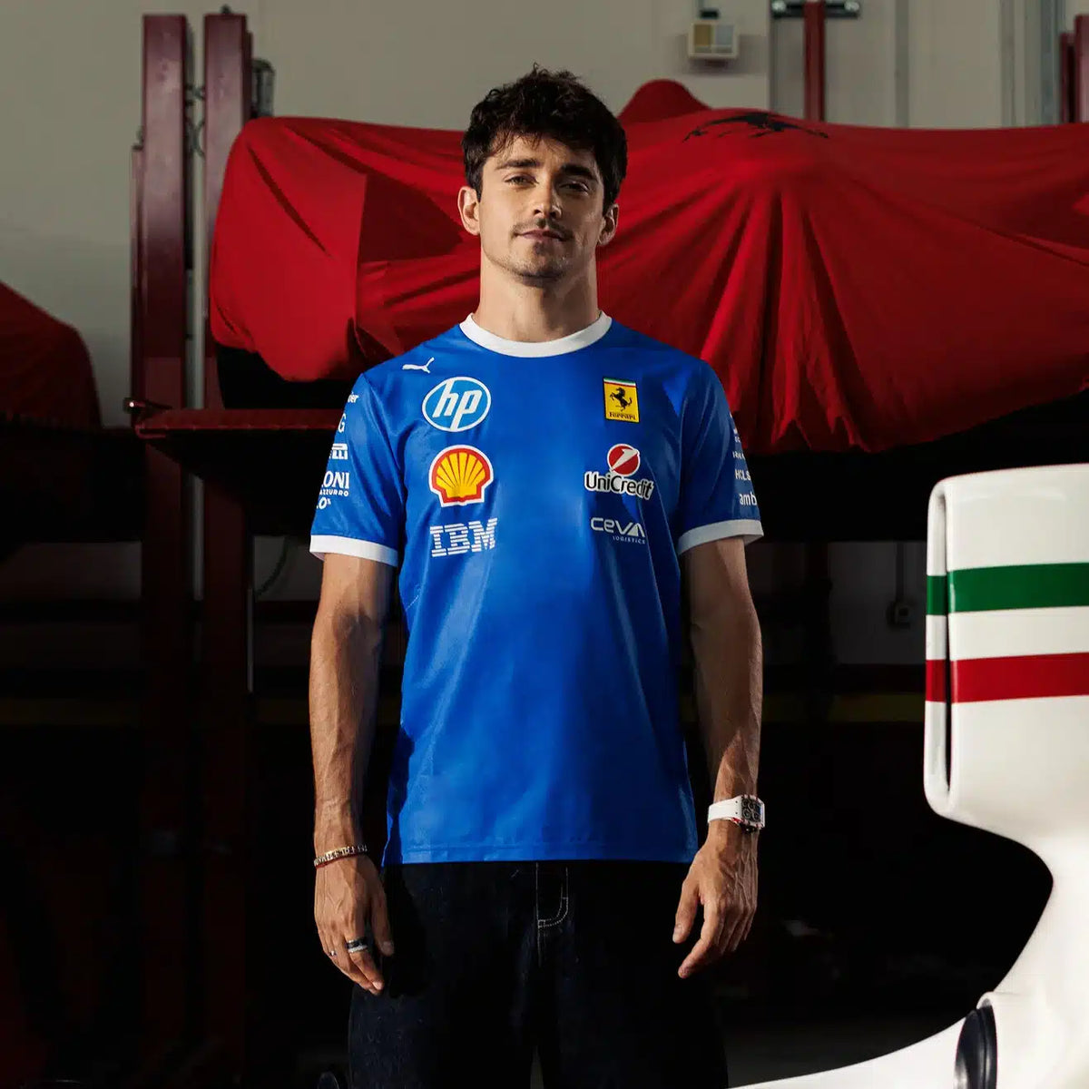 Scuderia Ferrari 2025 Monza Großer Preis von Italien Team-T-Shirt Sonderedition
