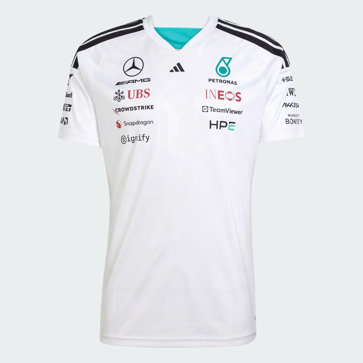 Team Driver T-Shirt Trikot 2026 Mercedes-AMG Petronas Formel 1 Team- Weiß