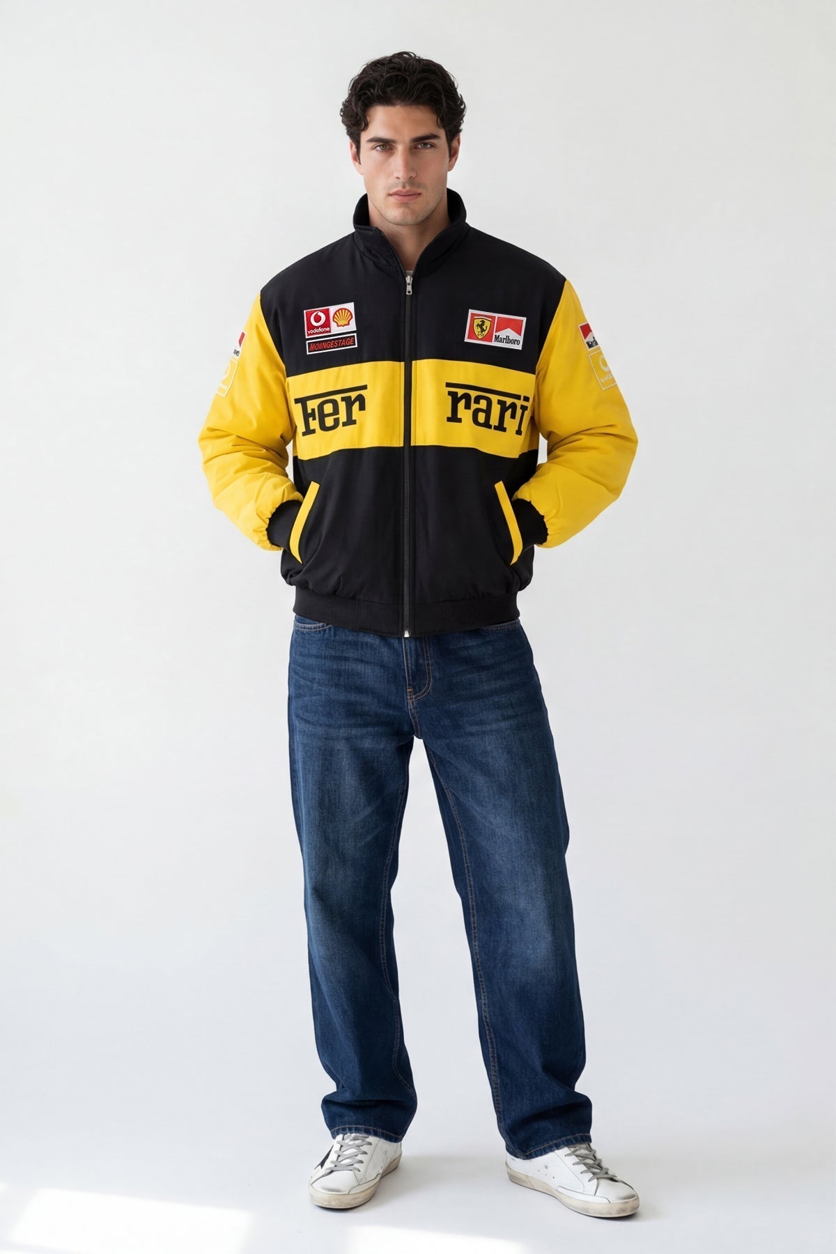 Ferrari F1 Vintage Rennjacke - Yellow Edition