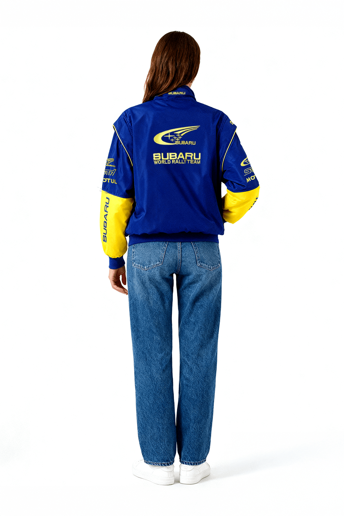 Subaru Rally Vintage Rennjacke – Blaue Edition