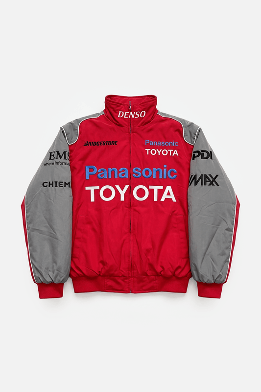 Toyota F1 Vintage Racing Jacket – Red&Grey Edition